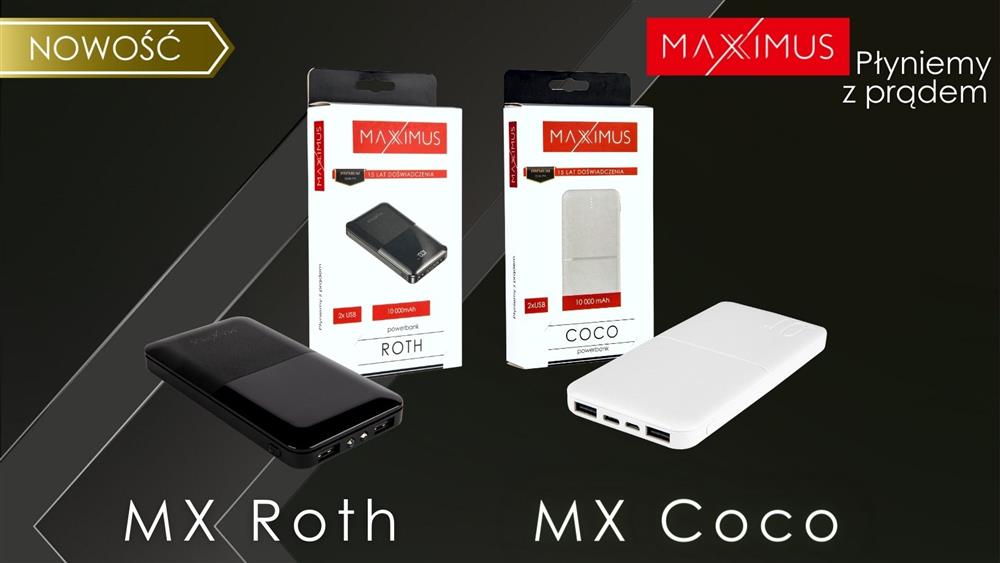 premierowe powerbanki Maxximus: MX Roth & MX Coco